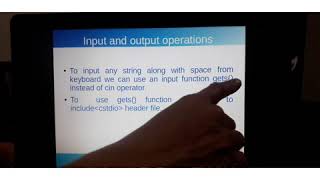 Input & output  operations using string part 2
