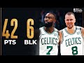 Jaylen brown 22 pts 3 blk  kristaps porzingis 20 pts 3 blk shine in game 1   june 6 2024