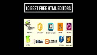 #shorts | Best 10 HTML Editors | Best Code Editor for Web Developer | Top Free Text Editors for HTML