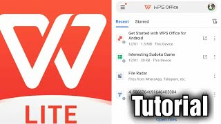 WPS Office Lite (البرنامج التعليمي الكامل) screenshot 3