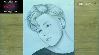 Cách Dễ Dàng Để Vẽ Tranh Kpop || Vẽ Jimin Bts | Draw - Youtube