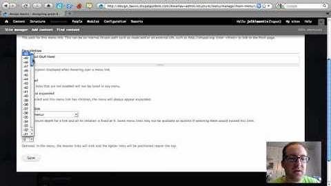 Drupal Gardens Menus