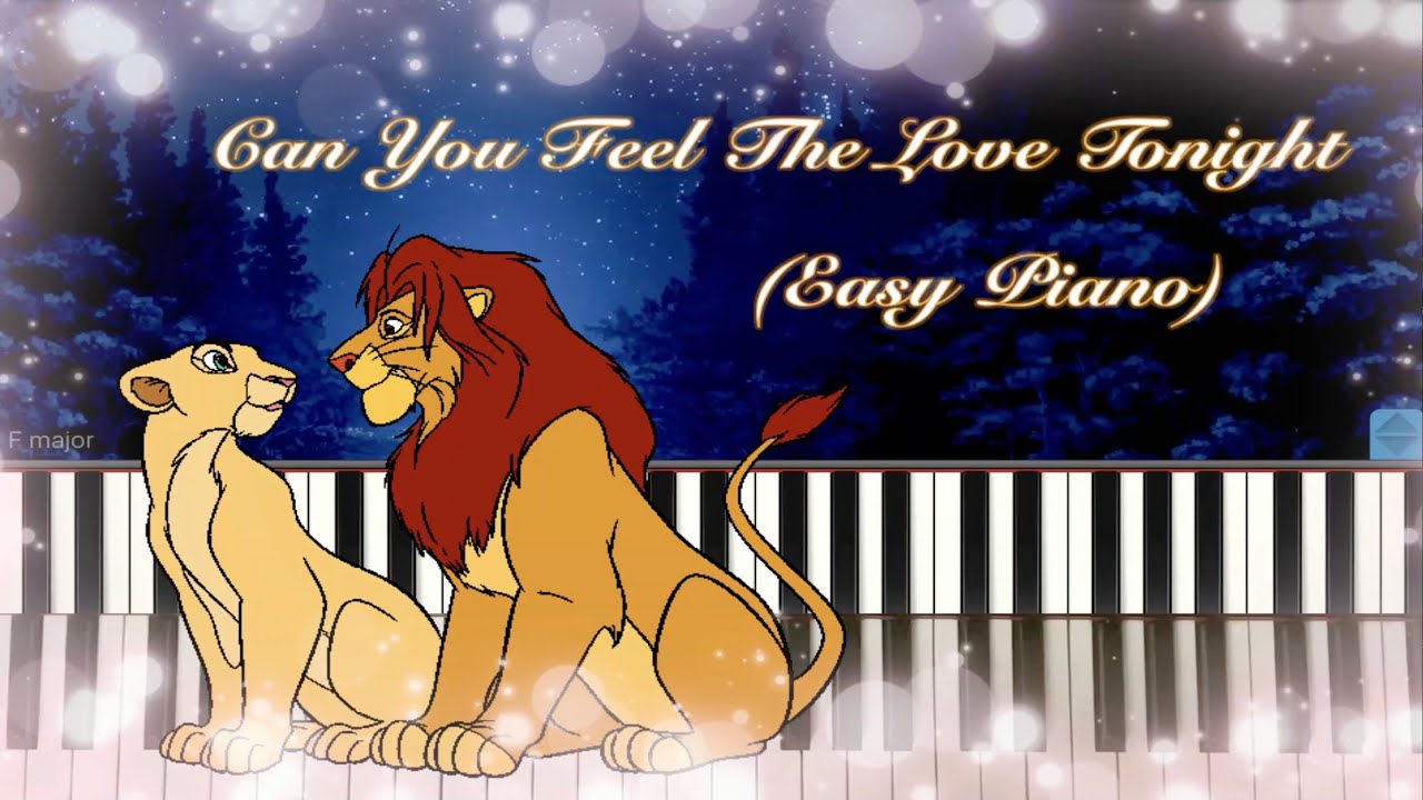 Can You Feel the Love Tonight Easy Piano Tutorial【The Lion King】from ...