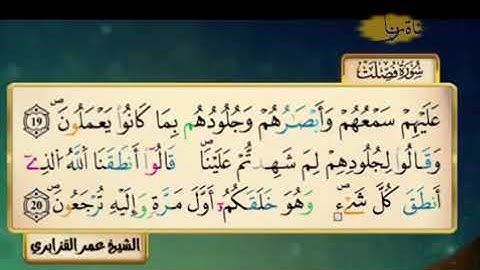 سورة فصلت للقارئ الشيخ عمر القزابري