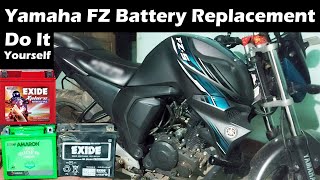 How to Replace Battery of any Bike | Battery Selection Guide | Yamaha FZ  Fazer