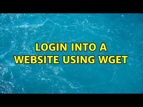 Login into a website using wget