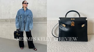 Hermes Kelly 32 Review: Vintage Hermes Box Leather Retourne
