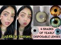 Trying just4kira Contact Lenses on Dark Brown/Black Eyes | Affordable/Cheap Yearly Disposable Lenses