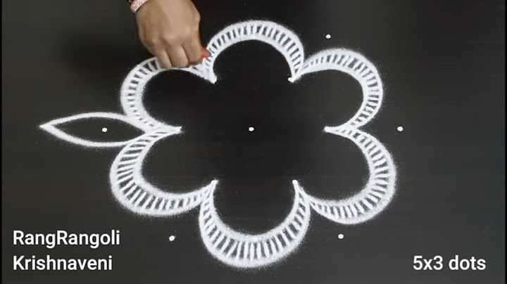 Simple Daily Rangoli🌺5x3 dots Easy Kolam🌺Traditional Muggulu🌺RangRangoli Krishnaveni