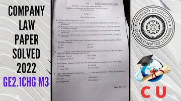 #companylaw  paper solved semester II 2022 || Bcom Company Law | #cuexam2022 | Riya Mam Classes