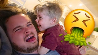 TODDLER VOMIT SURPRISE!