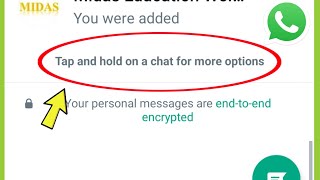Whatsapp What Is Tap And Hold On A Chat For More Options