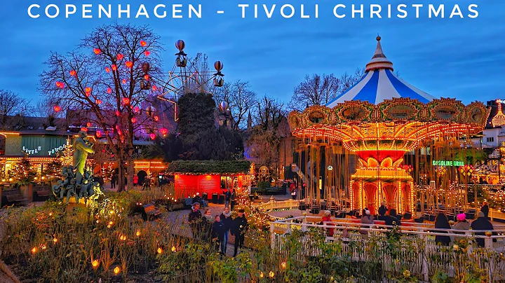 Copenhagen Tivoli 🎄 Christmas Market & Beautiful Lights 🎅 Cozy 4K Walk
