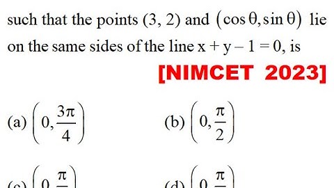 \[\theta \] in the interval \[\left( {0,\pi } \right)\]  (3, 2) and \[\left( {\cos \theta ,\sin \th
