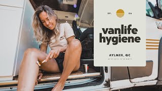 HYGIENE IN A VAN  I  Shower, toilet, shaving & laundry with 7-gallon a week!