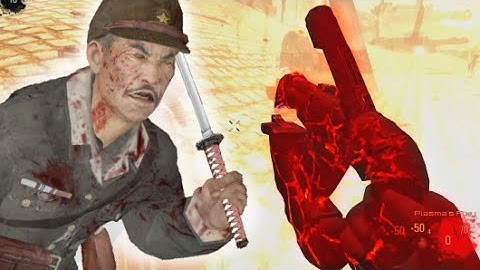 INSANE GUNS ZOMBIE MAP! Halo Plasma Pistol "Call of Duty Zombies" DESERT Custom