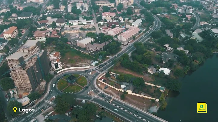 Lagos, Nigeria –Drone & Aerial View  Victoria Island and Lekki 2021   Video 4K