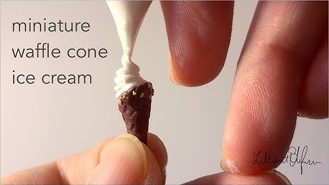 🍦Miniature Waffle Cone Ice Cream - Polymer Clay Tutorial feat. Nendoroid Italy & Nendoroid USA