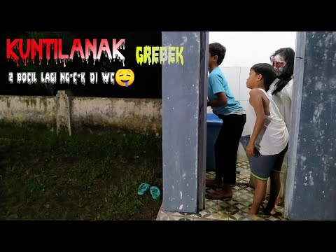 Prank KUNTILANAK grebek || dua bocil lagi ng*C*k burungnya di WC🤤|| paling lucu bikin ngakak abis