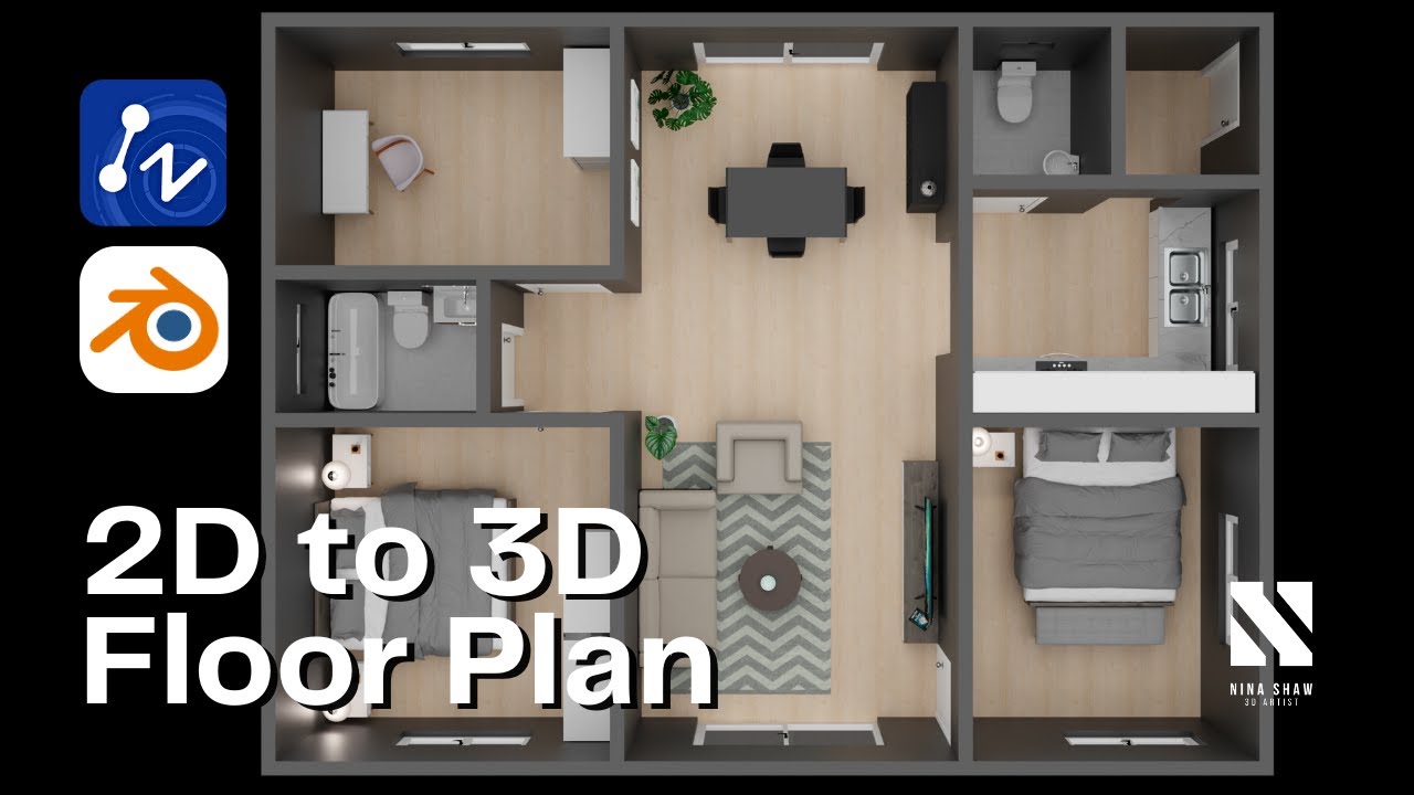 2D To 3D House Floor Plan ZWCad Blender YouTube 2d-to-3d-house-floor-plan-zwcad-blender-youtube
