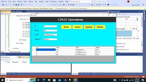 How to Perform CRUD Operations Using VB.Net