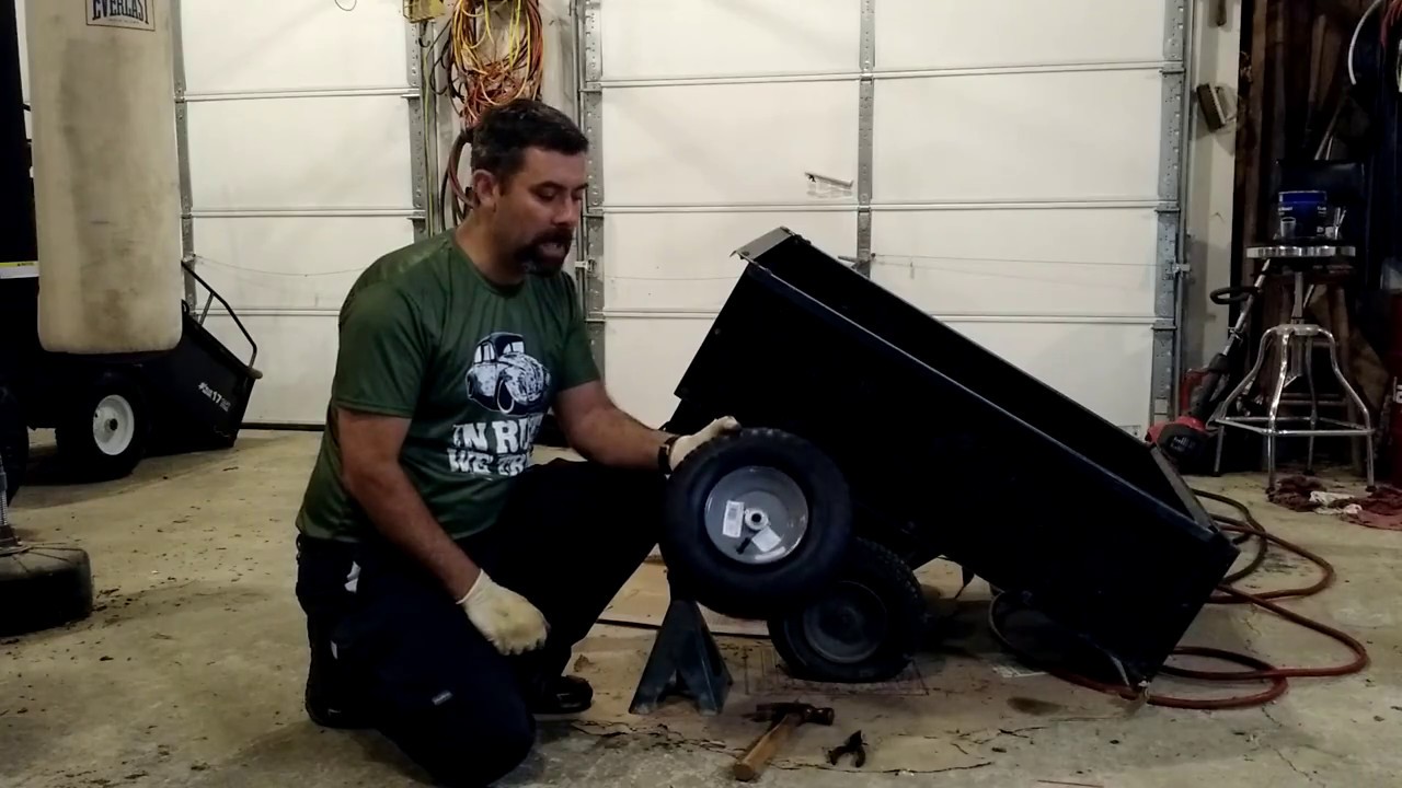 Replacing The Wheel Assembly On Your Dump Cart Youtube