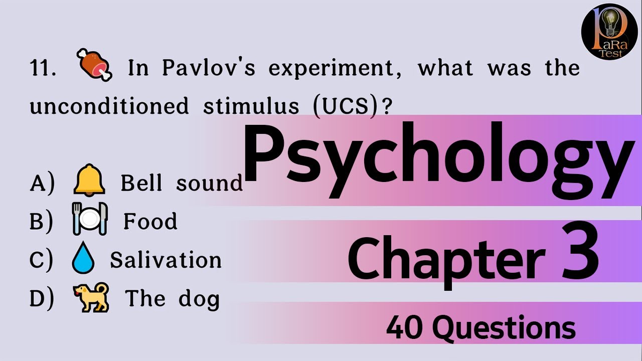 Psychology Chapter 3 Questions - YouTube