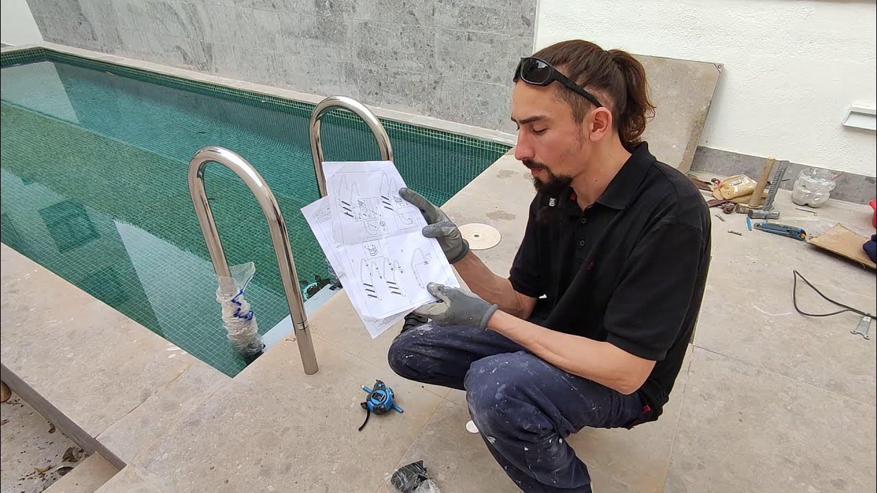 How to Install InGround Pool Ladders Process, step by step (in only
