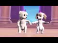 Barbie & The Diamond Castle dogs dancing