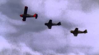 Beaver & Harvard Formation Flight! Great Engine Sounds!