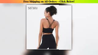 Soisou Yoga Womens Tracksuit Sports Fitness Elastic Sportwear Bra Leggings Two Piece Set Women Clot