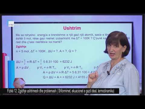 Fizikë 12 - Zgjidhje ushtrimesh dhe problemash (Shformimet, ekuacionet e gazit ideal, termodinamika)