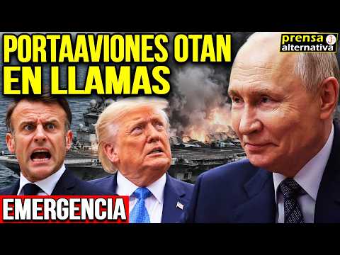 NATO aircraft carrier on fire! "Don't blame Russia"!