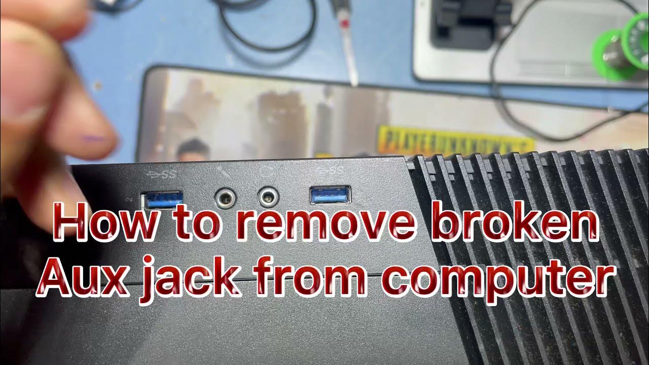 How to remove broken Aux jack from computer Pc Lenovo think pad - YouTube
