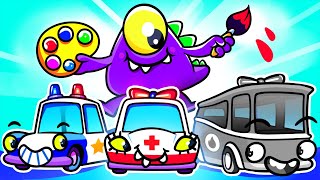 Let’s Color The Toy Cars | Kids Songs & Nursery Rhymes