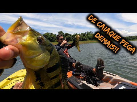 VOLTEI A PESCAR DE CAIAQUE E SAIU MUITO PEIXE!!! PESCARIA NO LAGO DE ITAIPU