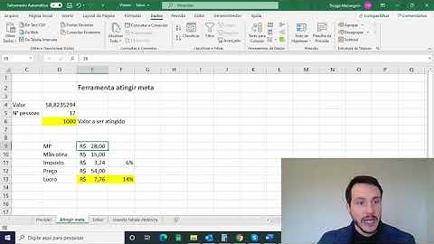 Como utilizar a função Atingir Meta do Excel