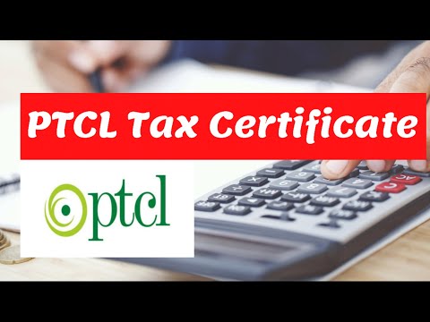 Ptcl Tax Certificate