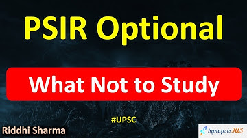 PSIR Optional Strategy: What to Skip for UPSC | Riddhi Sharma