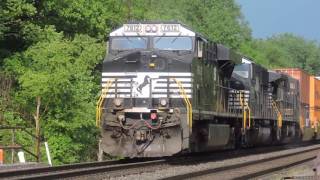 Norfolk Southern ES40DC 7612 Leads an Intermodel Through Chesterton IN w/ Cool Crew! Information