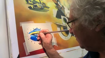 Chris Foss, painting for Howard, video 4.  6pm 12 January 2022