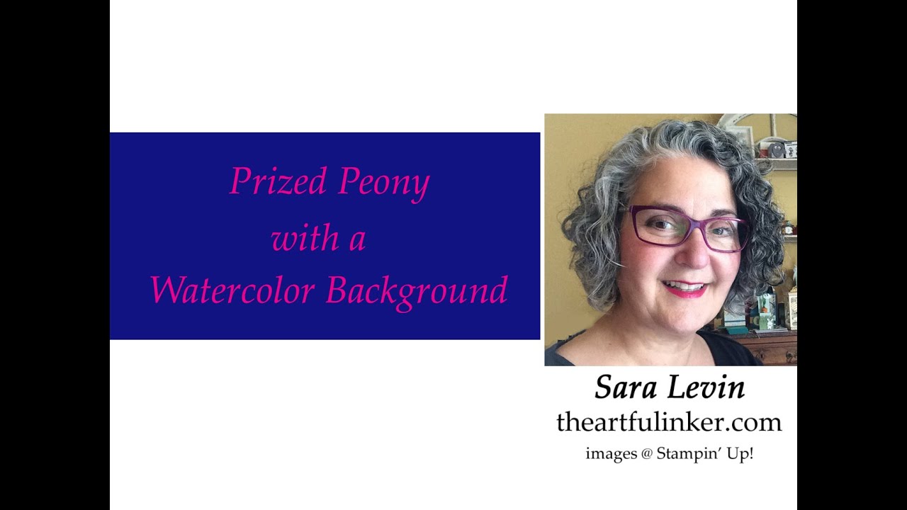 Prized Peony with a Watercolor Background