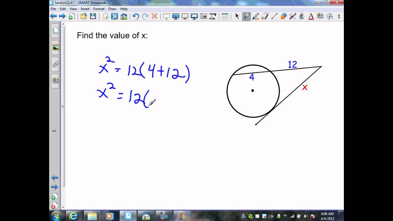 sec12.4 Geometry part 2 Measures of segments formed by ...