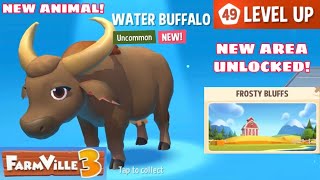 FARMVILLE 3: ANIMALS | iOS | Level 49 | New Animal: Water Buffalo | New Area Unlocked | Gameplay