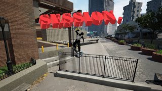 Session. - doing some tricks in starting area - water gap - quadruple Kickflip