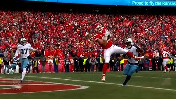 Travis Kelce catches his 1st playoff touchdown reception in the 2017 AFC Wild Card