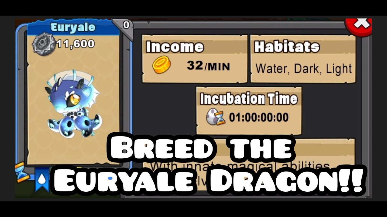 How to Breed the Euryale Dragon in Dragonvale/Breeding tips/Leave Game ID in comments to Co-op Breed