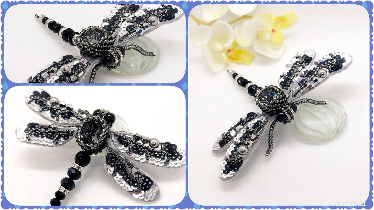 Брошь стрекоза ручной работы, как сделать брошь , мастер класс /DIY/