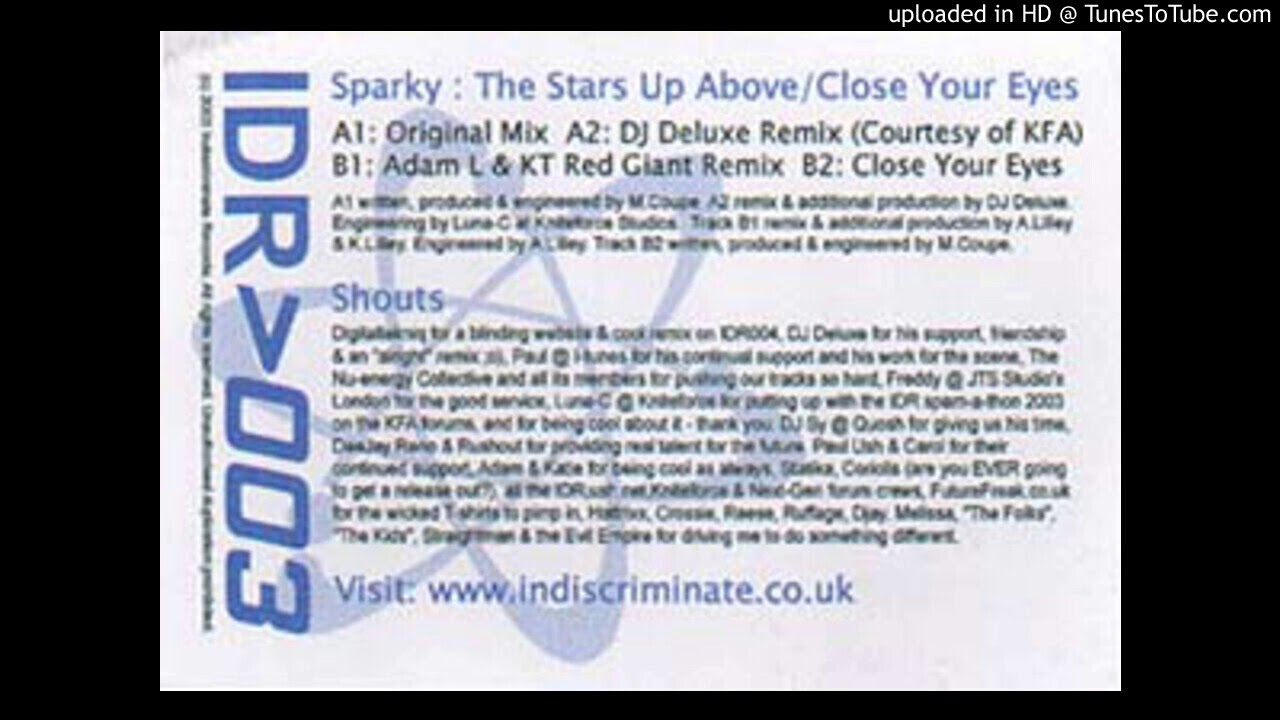 Sparky - The Stars Up Above (Adam L & KT's Red Giant Remix)