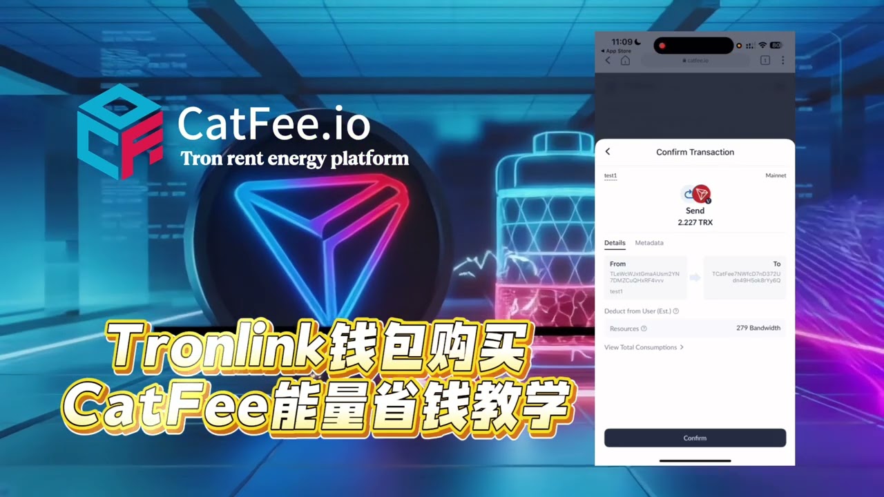 TronLink转账省手续费：用 Catfee 购买能量的完整实操，TRON 能量省钱攻略：Catfee 一键购能量，转账更省